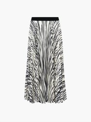Korine Printed Pleated Skirt - Ecru Multi