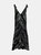 Proenza Schouler Women's Black / White Diagonal Stripe Printed Georgette Sleeveless Knot Sleeve Dress