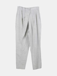 Proenza Schouler Women's Grey Draped Front Pant With Topstitch Dress - Grey