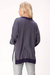 Brb Cozy Thermal V-Neck Longsleeve Top In Galaxy Blue