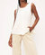 Caryn Muscle Tank In Ivory - Ivory