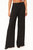 Catch Flights Wide Leg Rib Pant In Black