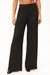 Catch Flights Wide Leg Rib Pant In Black