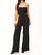 Catch Flights Wide Leg Rib Pant In Black - Black