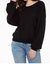 Este Low Back Cozy Long Sleeve In Black - Black