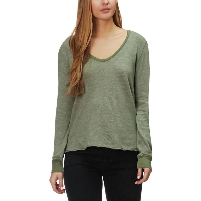 Found My Sass Long-Sleeve Top In Rosemary - Rosemary