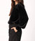 Hazy Velvet Long Sleeve Top In Black