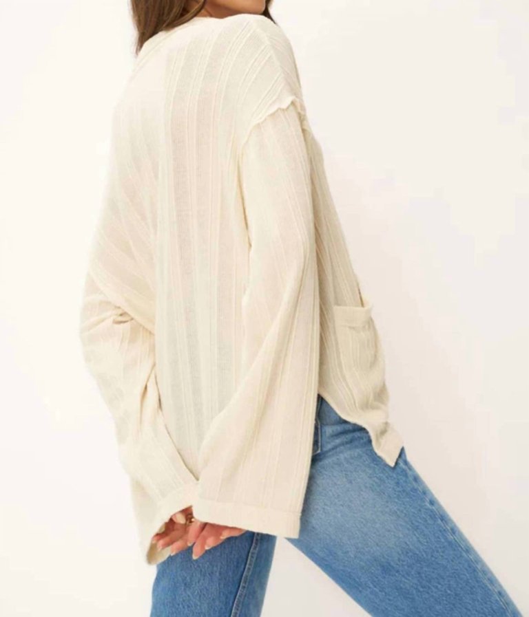 Jolina Textured Sweater In Ivory