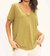 Knock Out V Neck Tee In Martini Olive - Martini Olive