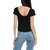 Night Out Rib Tee Top In Black