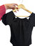 Night Out Rib Tee Top In Black