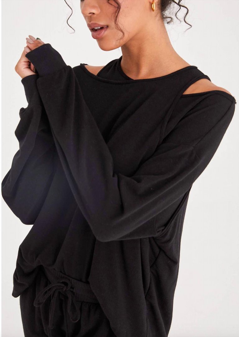 Osaka Cut Out Sweatshirt In Black