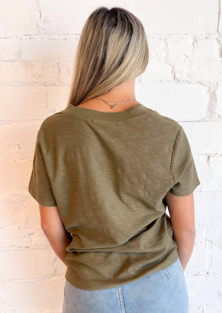 Plata Notched Tee In Green