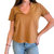 Plata Notched Tee In Sienna - Sienna