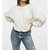 Rouching Sleeve Top In White - White