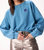 Smiley Yin Yang Sweatshirt In Adriatic Blue