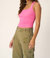 Soiree Side Ruched Tank In Pink