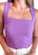 Soiree Side Ruched Tank In Purple