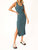 Work It Out Scoop Neck Rib Dress In Oceanic Teal - Oceanic Teal