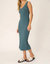 Work It Out Scoop Neck Rib Dress In Oceanic Teal