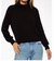 Yves Ribbed Turtleneck In Black - Black