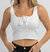 Bow Bliss Knit Ribbed Tank In Ivory