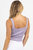 Bow Bliss Knit Ribbed Tank In Lilac