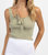 Bow Bliss Knit Ribbed Tank In Sage - Sage