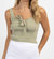 Bow Bliss Knit Ribbed Tank In Sage - Sage