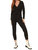 Ribbed Knit Jumpsuit In Black - Black