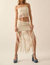 Solid Crochet Eyelet-Knit Fringe Maxi Skirt In Off White