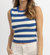 Stripe Out Knit Tank Top In Blue