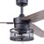 52 Inch Matte Black LED Indoor Cage Ceiling Fan