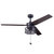 52 Inch Matte Black LED Indoor Cage Ceiling Fan