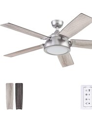 Potomac Smart Ceiling Fan with Light and Remote 52 inch - Pewter