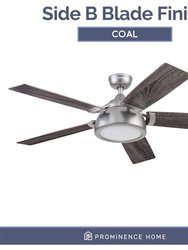 Potomac Smart Ceiling Fan with Light and Remote 52 inch