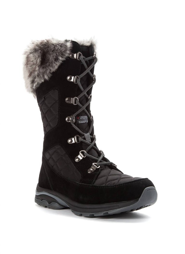 Women's Peri Faux Fur Boot - Medium Width In Black - Black