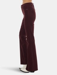 Farrah Burgundy Corduroy Flare