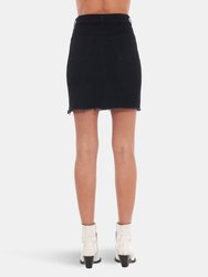 Kendall Raw Edge Black Skirt