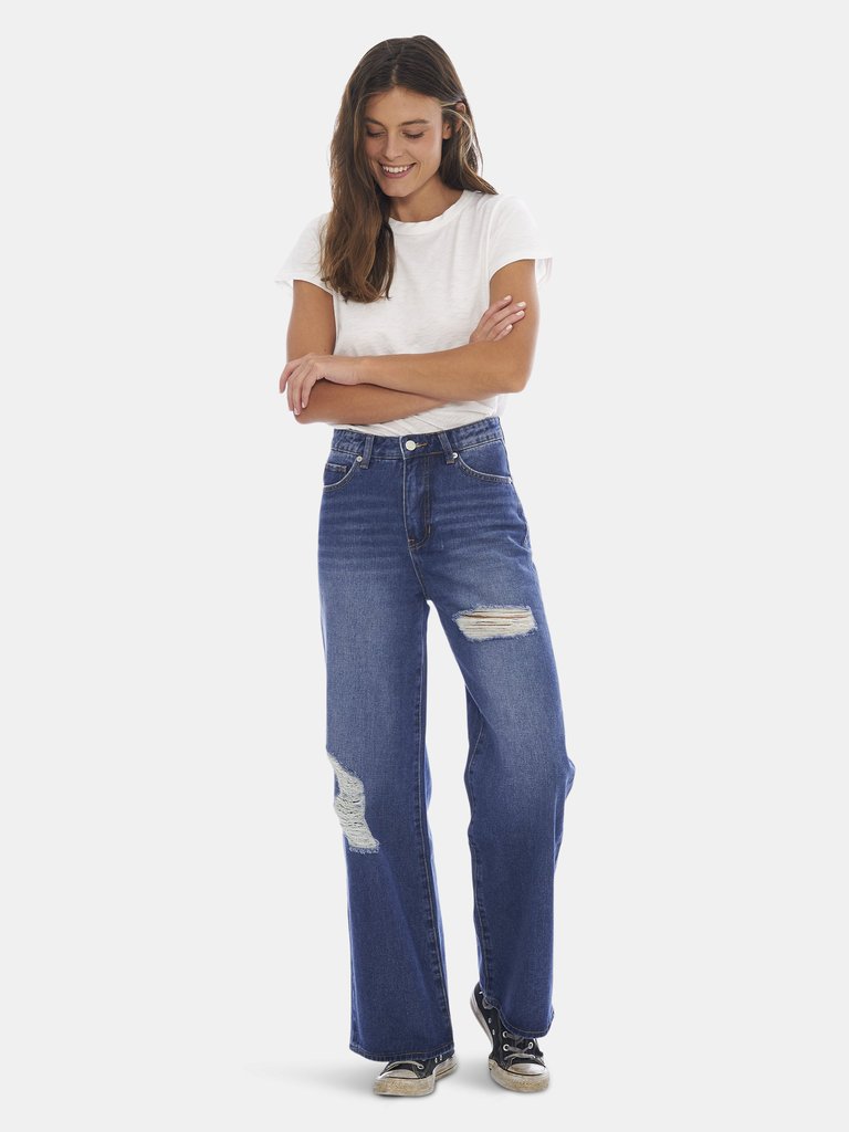 Madison Wide Leg Denim - Blue