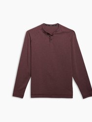 Go-To Long Sleeve Henley | Men's Heather Burgundy