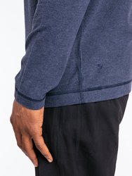 Go-To Long Sleeve Henley | Men's Heather Navy