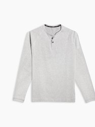 Go-To Long Sleeve Henley | Men's Heather Silver Spoon