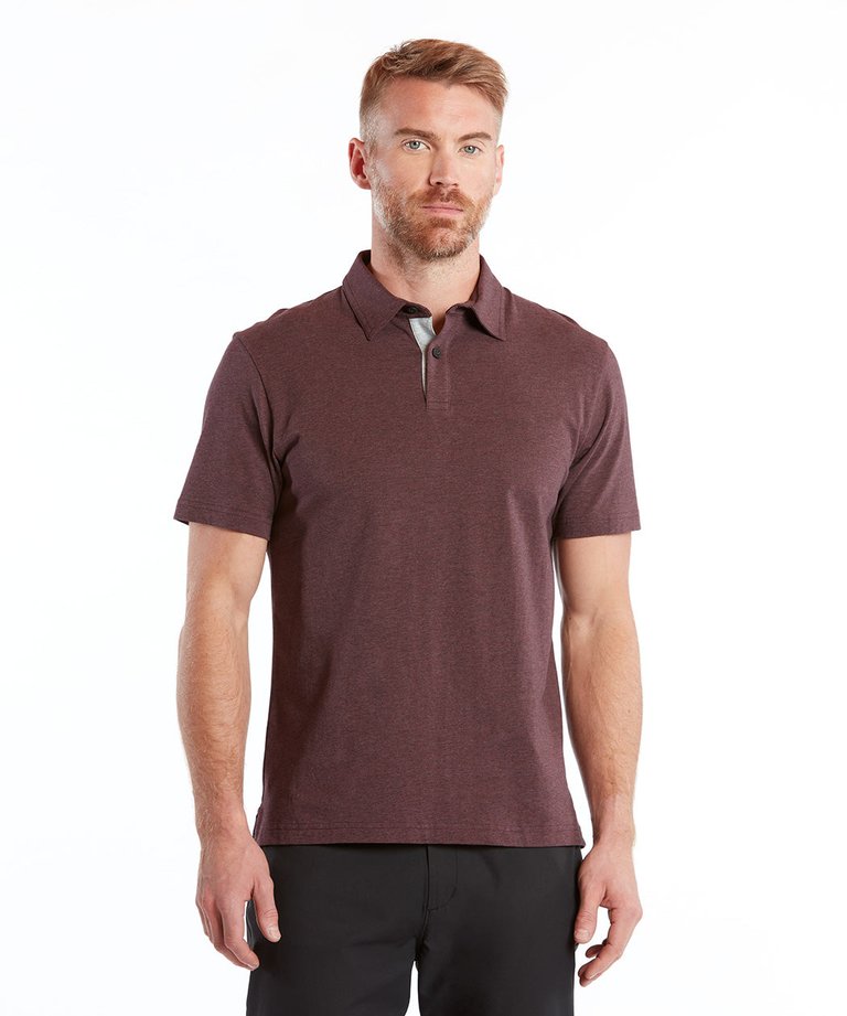 Go-To Polo | Men's Heather Burgundy - Burgundy