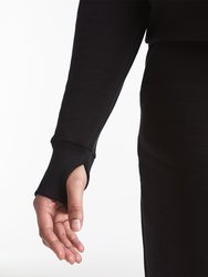 Luxe Fleece Crew | Women's Black