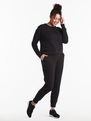 Luxe Fleece Crew | Women's Black