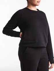 Luxe Fleece Crew | Women's Black