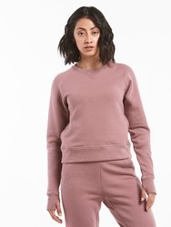 Luxe Fleece Crew | Women's Mauve - Mauve