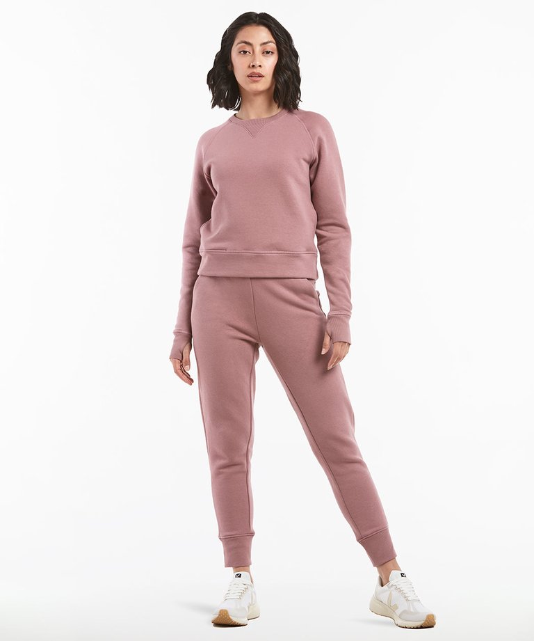 Luxe Fleece Crew | Women's Mauve