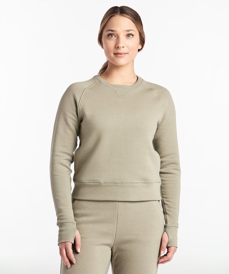 Luxe Fleece Crew | Women's Sage - Sage